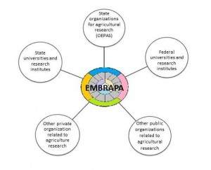 Figure 1: EMBRAPA’s coordination of agricultural research in Brazil